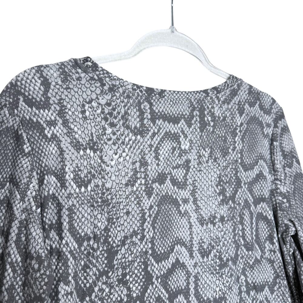 Planet Gold Snakeskin Long Sleeve Top Size Large Y2K Edgy Clubwear Animal Print - Picture 7 of 8